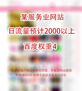 日流量2000多，權(quán)重4的SEO案例